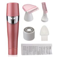 Женский беспроводной триммер эпилятор для тела и лица Refreshing Skin Hair Cleansing QL-607 3 в 1, Эпилятор бритва для ног и бровей на батарейках