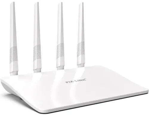 Высокоскоростной мини маршрутизатор Wi-fi роутер Pix-link LV-WR21Q 300 Мбит 2.4 ГГц, Беспроводной вай фай роутер до 300Mb/s 4 антенны 4 порта Белый