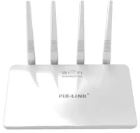 Высокоскоростной мини маршрутизатор Wi-fi роутер Pix-link LV-WR21Q 300 Мбит 2.4 ГГц, Беспроводной вай фай роутер до 300Mb/s 4 антенны 4 порта Белый