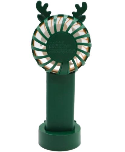 Настільний акумуляторний вентилятор з ріжками Mini Fan KL-FN20 з підсвічуванням і підставкою під телефон, Ручний міні вентилятор від акумулятора