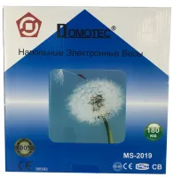 Електронні підлогові ваги Domotec MS-2019 до 180 кг для зважування, Квадратні скляні ваги з Led дисплеєм для зважування Домотек до 180кг
