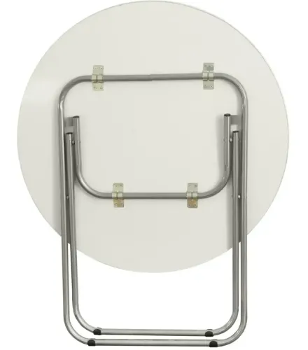 Туристичний розкладний круглий стіл Round Folding Table 60х70 см для пікніка, складаний алюмінієвий столик МДФ для кемпінгу та саду Коричневий
