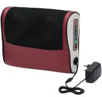 Масажна подушка для спини і шиї Massage Cushion FG214 3 режими роботи з підігрівом 24w роликовий масажер FG - 214 15 кульок від мережі і прикурювача