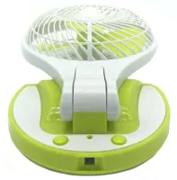 Настільний складаний вентилятор з лампою Handy Mini Fan JR-5580 12V 220V з LED підсвічуванням від акумуляторів 18650 акумуляторний міні-вентилятор