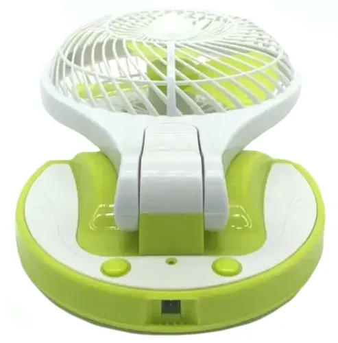 Настільний складаний вентилятор з лампою Handy Mini Fan JR-5580 12V 220V з LED підсвічуванням від акумуляторів 18650 акумуляторний міні-вентилятор
