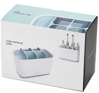 Настольная подставка органайзер Large Toothbrush Caddy для зубных щеток и пасты на 6 отсеков, Держатель зубной щетки Joseph для ванной комнаты Белый