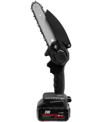 Акумуляторна ланцюгова міні пила Supretto Mini Electric Chain Saw 24V 550W для обрізки дерев і розпилу дров, міні пила, електропила на акумуляторі