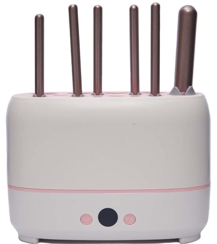 Силіконова сушарка для манікюрних кистей Makeup Brush Dryer Machine LY-610 12 отворів USB підставка для сушіння і зберігання пензликів з термоконтролем