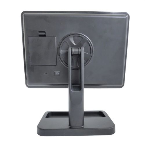 Настольное косметическое зеркало Cosmetie mirror 360 Rotation Angel с LED подсветкой для макияжа, Компактное прямоугольное сенсорное зеркало Черное