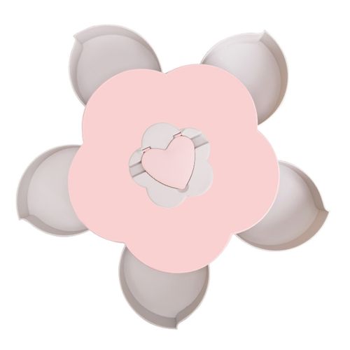 Обертається складна одноярусна цукерниця Flower Candy Box, Манежниця для цукерок і фруктів з підставкою під телефон, Тарілка для закусок 5 відсіків