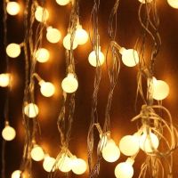 Внутрішня Світлодіодна гірлянда кульки 3м 20 LED кульок від USB Теплий білий, новорічна гірлянда 3 метри для будинку від юсб тепла Біла