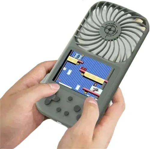 Игровая портативная консоль с вентилятором Gen Game Fan F1 HS-224 на 500 игр, Ретро мини приставка с дисплеем 2.8" Dendy JD-05 от аккумулятора
