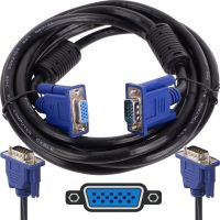 Кабель, переходник GBX с VGA на VGA длинной 10м с двумя фильтрами Интерфейсный для монитора 10 метров с фильтром, Шнур для телевизора, проектора