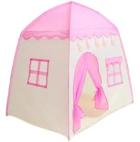 Дитячий ігровий намет у вигляді будиночка Garden Play Tent 130х130х100 см з вікнами для дому та вулиці, ігровий намет для дітей з сумкою Рожевий