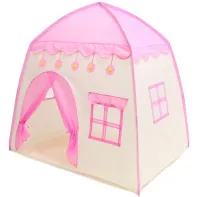 Дитячий ігровий намет у вигляді будиночка Garden Play Tent 130х130х100 см з вікнами для дому та вулиці, ігровий намет для дітей з сумкою Рожевий