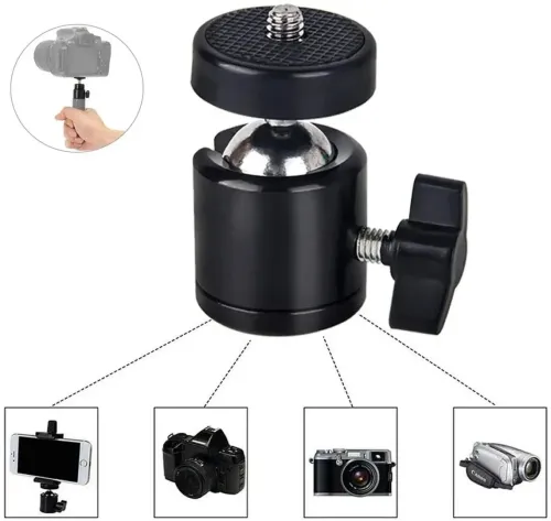 Шарнірна поворотна головка для штатива Accessories Поворотний кульовий адаптер для монопода, кріплення шарнірне для кільцевих ламп і штативів