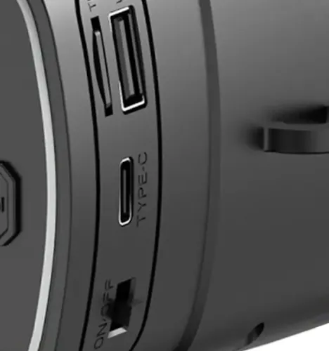 Бездротовий Bluetooth мегафон гучномовець DV-680 з сонячною панеллю, Ручний акумуляторний рупор для посилення і запису голосу FM TF на ремені