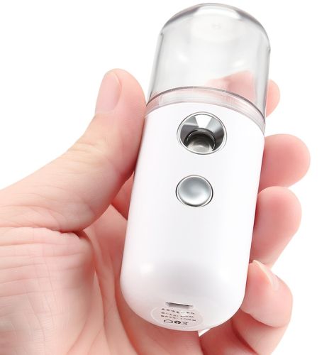 Ультразвуковой аккумуляторный увлажнитель воздуха для кожи лица Nano Mist Soraver с подсветкой, Нано-распылитель с резервуаром для воды 30 мл