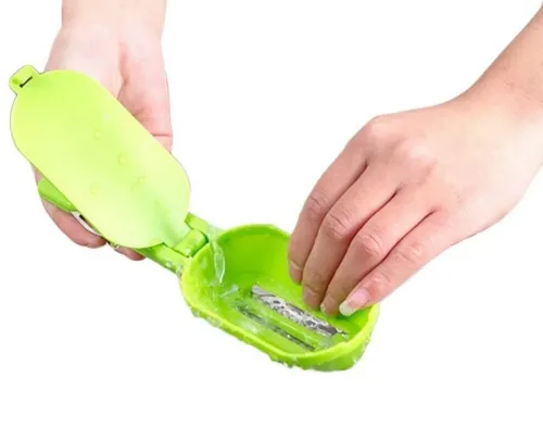 Ніж скребок для чищення луски риби Fish Scales Wiper Cleaning, Ручна рыбочистка з контейнером, ручний прилад для чищення риби з ножем для патрання