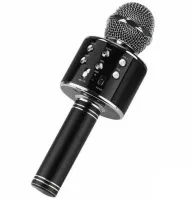 Бездротовий караоке мікрофон WSTER WS-858 Bluetooth USB AUX FM з вбудованим динаміком 5W, блютуз мікрофон з регулятором гучності Q858 для співу