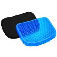 Гелієва подушка ортопедична GEL Egg Sitter з чохлом, охолоджуюча гелева ортопедична для сидіння на стілець, крісло, в машину з чохлом