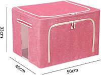 Складаний органайзер чохол Non-Woven Box AND242 для зберігання одягу та постільної білизни 50x40x31 см Великий кофр коробка бокс для речей з ручками
