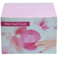 Бездротова міні сушарка для сушіння нігтів Nail Dryer VN-FV YM-708 з вентилятором від батарейок, Компактна сушка для манікюру на батарейках рожева