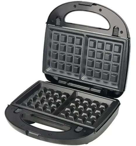 Електрична сэндвичница, бутербродниця Sandwich Maker Opera OP-909 2500W з 6 знімними формами гриль, вафельниця, Горішниця з антипригарним покриттям