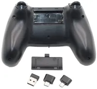 Бездротовий джойстик геймпад Game Pad CM - 019 для PC Android з адаптерами, ігровий контролер 2,4 G для комп'ютера і телефону від батарейок Чорний