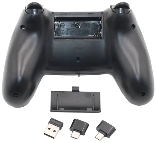 Бездротовий джойстик геймпад Game Pad CM - 019 для PC Android з адаптерами, ігровий контролер 2,4 G для комп'ютера і телефону від батарейок Чорний