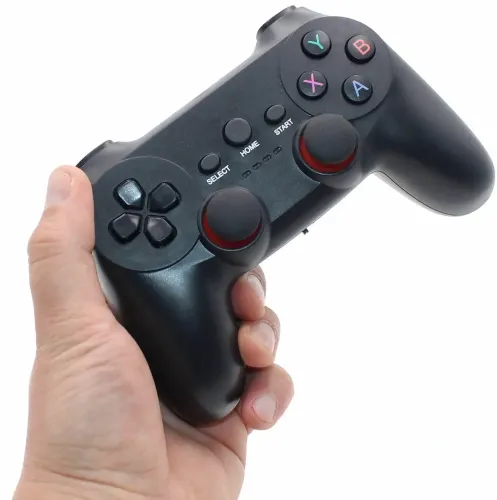 Бездротовий джойстик геймпад Game Pad CM - 019 для PC Android з адаптерами, ігровий контролер 2,4 G для комп'ютера і телефону від батарейок Чорний