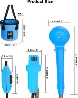 Автомобільний портативний душ Washing Spray With Bucket 12V на 20л, Похідний душ від прикурювача Автомийка для відпочинку на природі і миття машини