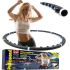 Спортивний масажний обруч Hula Hoop (Хула хуп) Professional massaging Exerciser, обтяжений з магнітами хулахуп для схуднення розбірний Хула-хуп