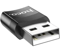 Універсальний перехідник Hoco UA17 USB to Type-C з функцією зарядки і передачі даних до 480 Мбіт/с, Адаптер Хоко юсб на USB-C 3A 60W Чорний, Адаптер Хоко юсб на USB-C 3A 60W