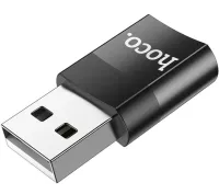 Універсальний перехідник Hoco UA17 USB to Type-C з функцією зарядки і передачі даних до 480 Мбіт/с, Адаптер Хоко юсб на USB-C 3A 60W Чорний, Адаптер Хоко юсб на USB-C 3A 60W