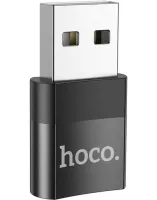 Універсальний перехідник Hoco UA17 USB to Type-C з функцією зарядки і передачі даних до 480 Мбіт/с, Адаптер Хоко юсб на USB-C 3A 60W Чорний, Адаптер Хоко юсб на USB-C 3A 60W