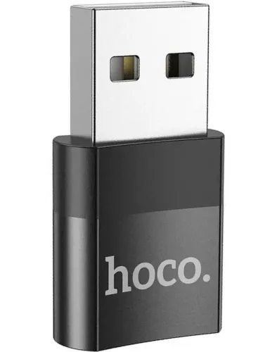 Універсальний перехідник Hoco UA17 USB to Type-C з функцією зарядки і передачі даних до 480 Мбіт/с, Адаптер Хоко юсб на USB-C 3A 60W Чорний, Адаптер Хоко юсб на USB-C 3A 60W