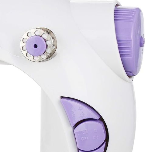 Професійна швейна машинка 4 в 1 Mini Sewing Machine SM - 202A (WJ-08), Портативна міні машинка 201 для шиття з адаптером і педаллю для дому Біла