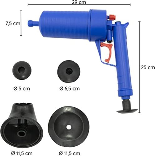 Пневматичний вантуз високого тиску Toilet dredge Gun, Плунжер для раковини з гідроударом, для прочищення труб каналізації Plunger Pipe Dredger