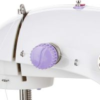 Професійна швейна машинка 4 в 1 Mini Sewing Machine SM - 202A (WJ-08), Портативна міні машинка 201 для шиття з адаптером і педаллю для дому Біла