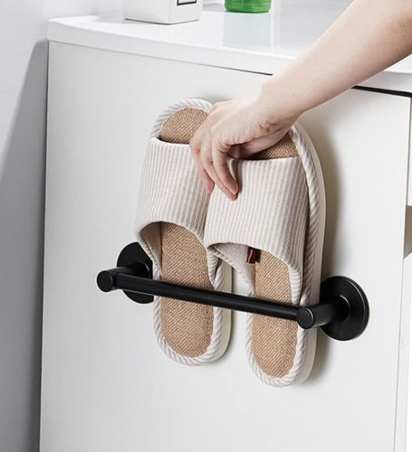 Настінна одинарна Вішалка тримач Towel Rack AND-78-10 для зберігання і сушіння рушників і тапочок 38 см Полотенцедержатель органайзер на стіну