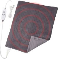 Заспокійлива масажна нагрівальна грілка накидка Massaging Weighted Heating Pad для всього тіла Теплова флісова електрогрілка плед із підігрівом, що заспокоює
