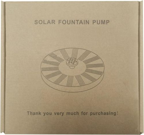 Садовий плаваючий фонтан Solar Fountain Pump Aisitin RC-611 на сонячній батареї 130мм з насадками, Сонячний водяний насос до 150л/год для саду Чорний