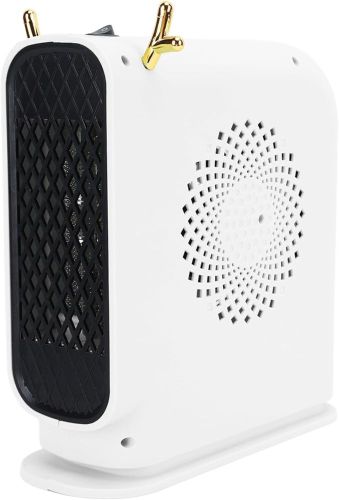 Підлоговий спіральний обігрівач тепловентилятор Voltronic JIEBO-N8 500W з ріжками оленя, переносний настільний електрообігрівач Deer Білий