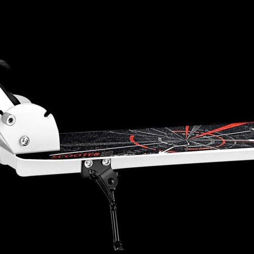 Двоколісний складаний самокат Scooter 888 BT-3 Білий з підніжкою і регулюванням висоти для підлітків 110 кг, Міський прямий самокат колеса 200мм