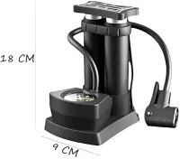 Велосипедний ножний насос Air pump AND S98-2409-Y з ніпелем і манометром, двоциліндровий компресор 160psi для накачування коліс велосипеда і м'ячів