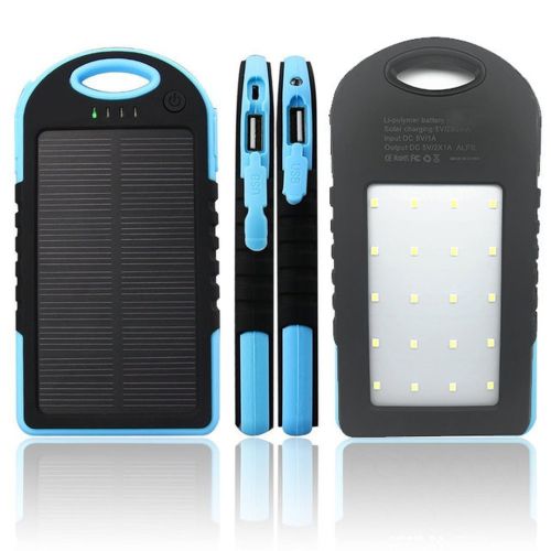 Портативний зарядний пристрій Power Bank Solar Charger 50000 mAh C Led ліхтариком і карабіном на сонячній батареї, зовнішній акумулятор 2, павербанк