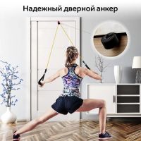Набор трубчатых эспандеров U-powex JT-003 для упражнений 5 шт, Эспандеры для фитнеса Эспандер, Резинки для тренировок, Набор - Комплект из 5 штук