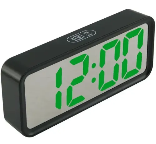 Електронні настільні годинники Clock DT - 6508 із зеленою LED підсвічуванням з будильником, датою і термометром, Світлодіодні зелені з USB від мережі