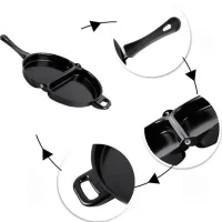 Подвійна сковорода для омлету Folding Omelette Pan 28 см складна антипригарна омлетница, двосторонній горизонтальний прилад для приготування яєць